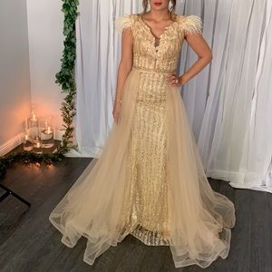 Gold Couture Gown Dress